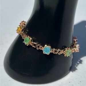 New multicolored gold bracelet - Adjustable Hypoallergenic Water resistant